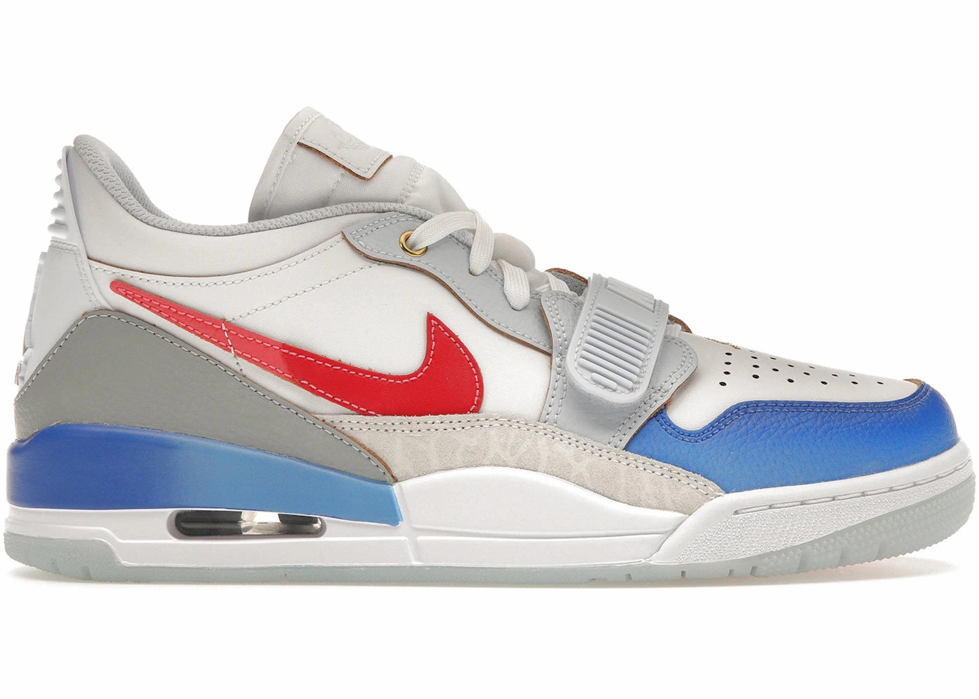 Jordan Legacy 312 Low White Game Royal University Red Reinforced toe cap