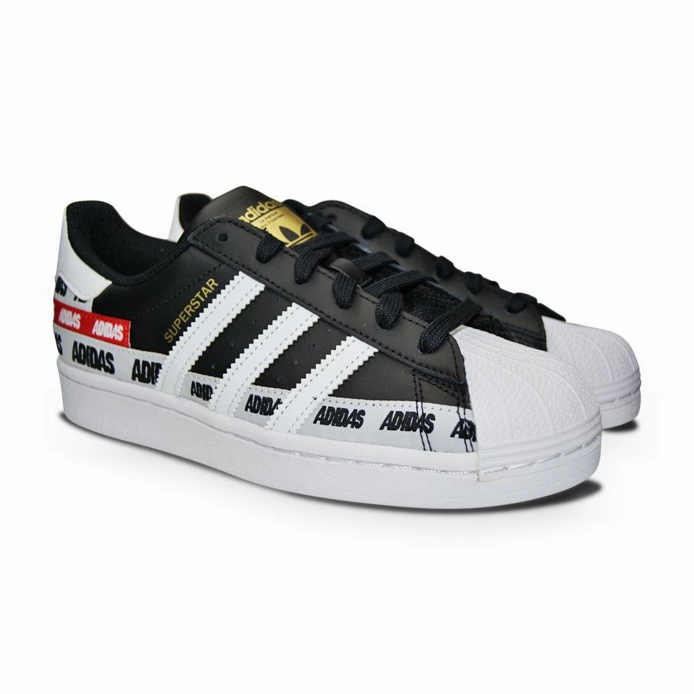 Juniors Adidas Superstar J - FX5872 - Black Superstar Taping Everyday Wearability