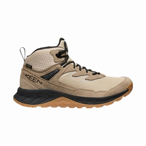 Padded Eco Material Hiking Trails KEEN Men's Hightrail Waterproof Hiking Boots - Brindle/Oak Bluff