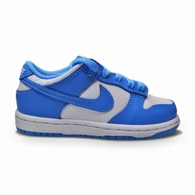 PU material Subtle Look Kids Nike Dunk Low (PS) - CW1588 103 - White University Blue White