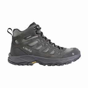 Oboz Men's Sawtooth Ascent Mid Waterproof Hiking Boots - Charcoal compression