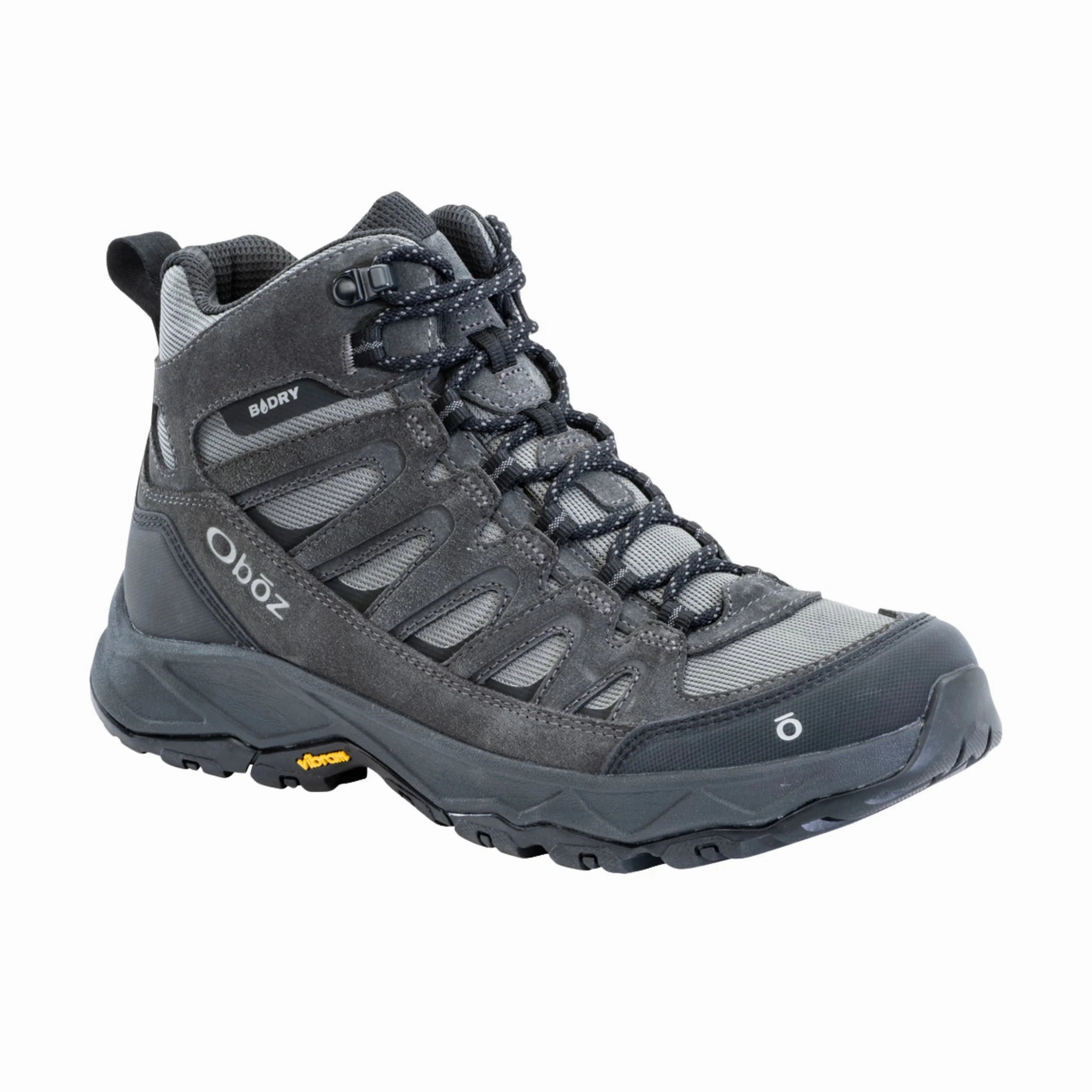 Tiger Mark dry surface Oboz Men's Sawtooth Ascent Mid Waterproof Hiking Boots - Charcoal