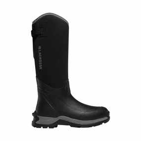Lacrosse Men's Alpha Thermal 16 Inch 7.0mm Boots - Black Cushioned Step Weather Resistant User Elastic Ankle