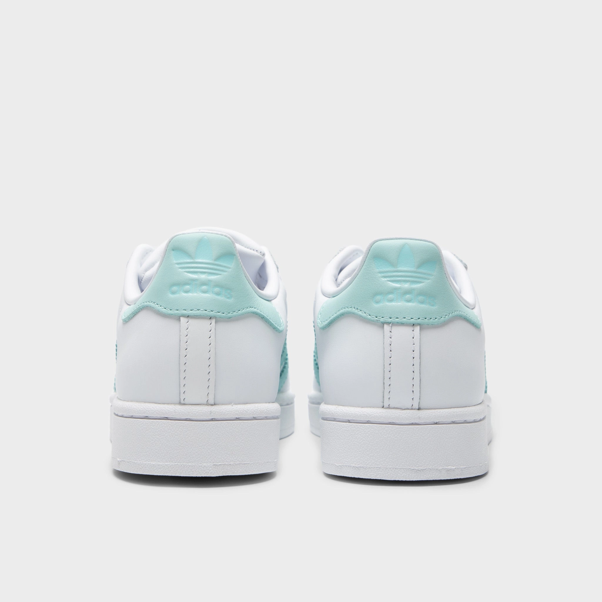 adidas Women's Superstar II White / Semi Flash Aqua - Easy Mint Stretchable Openings