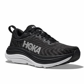 HOKA Women's Gaviota 5 Wide Black/White suitable for workouts