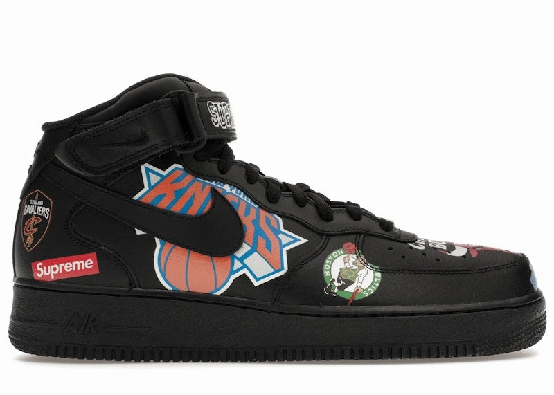 PaddedCollar Happy Walk Nike Air Force 1 Mid Supreme Nba Black