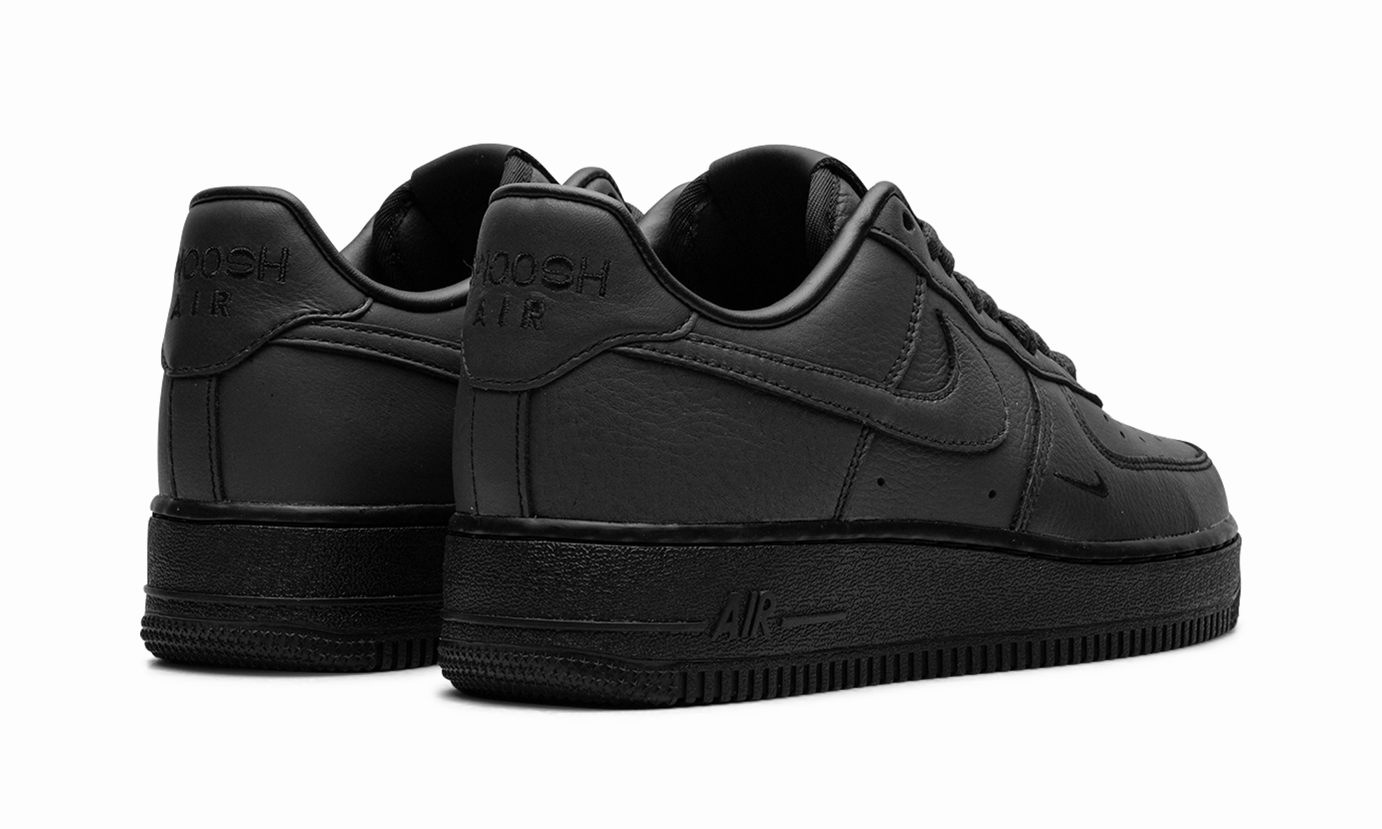 Child Hike No Fuss Air Force 1 Low ".SWOOSH - Triple Triple Black"