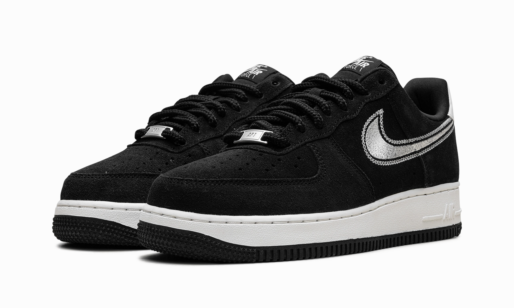 Wedge Sole Air Force 1 Low '07 LV8 "Black Sail Embroidered Swoosh"