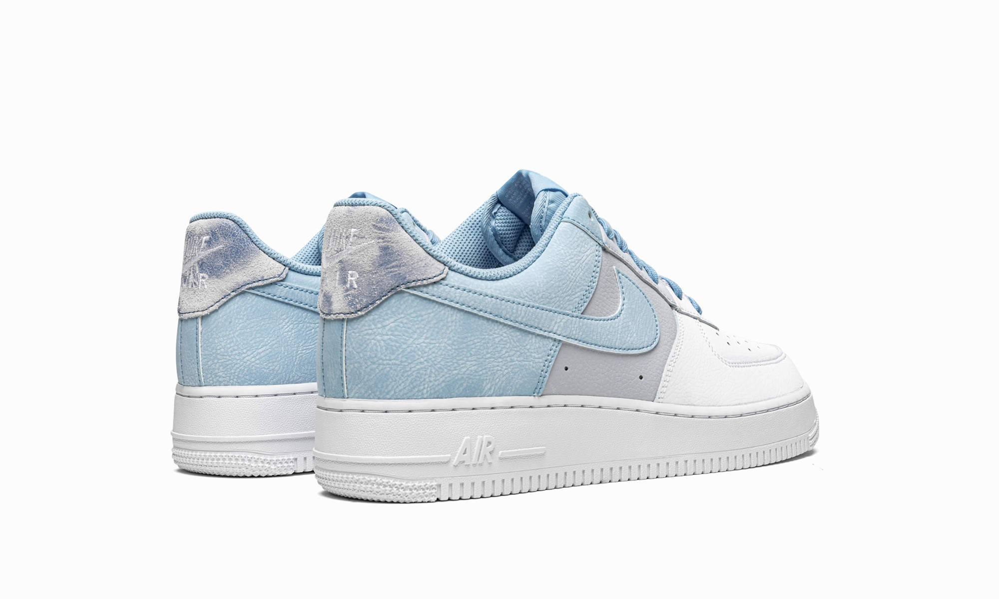 Air Force 1 '07 LV8 "Psychic Blue" Green Leaf Walking Sole