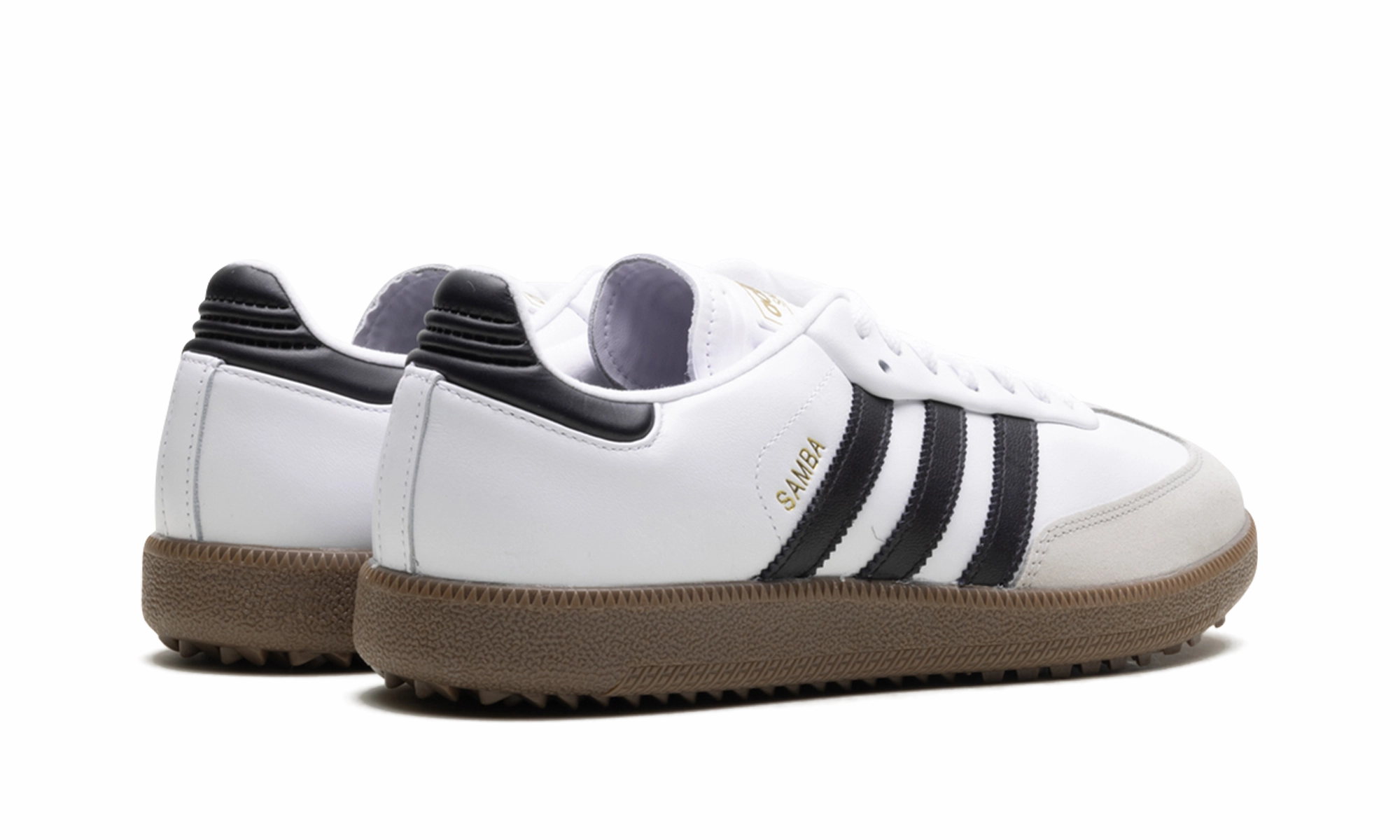 Seamless Interior Lining Multi Density Traction Samba Spikeless Golf "White Black Gum"