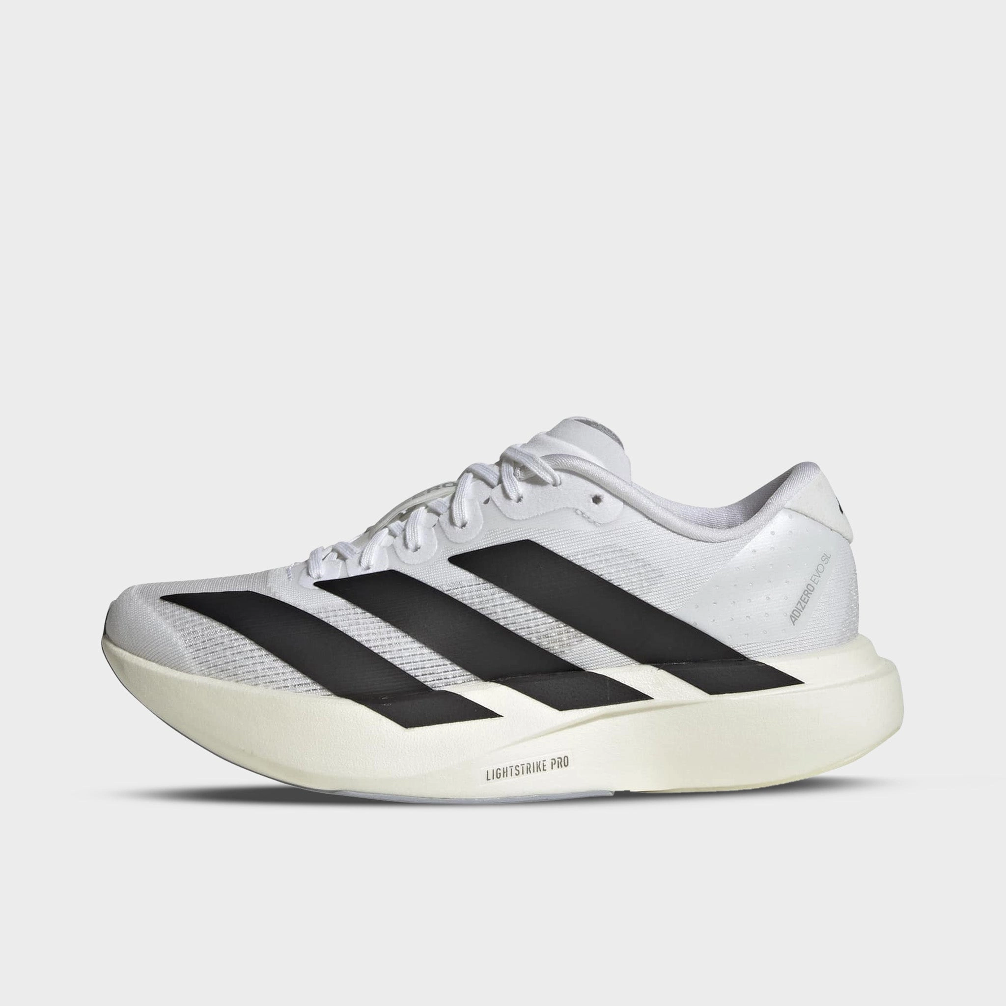 adidas Junior's Adizero Evo SL White / Black - Dash Grey Breathable flair Adaptive Fit Design
