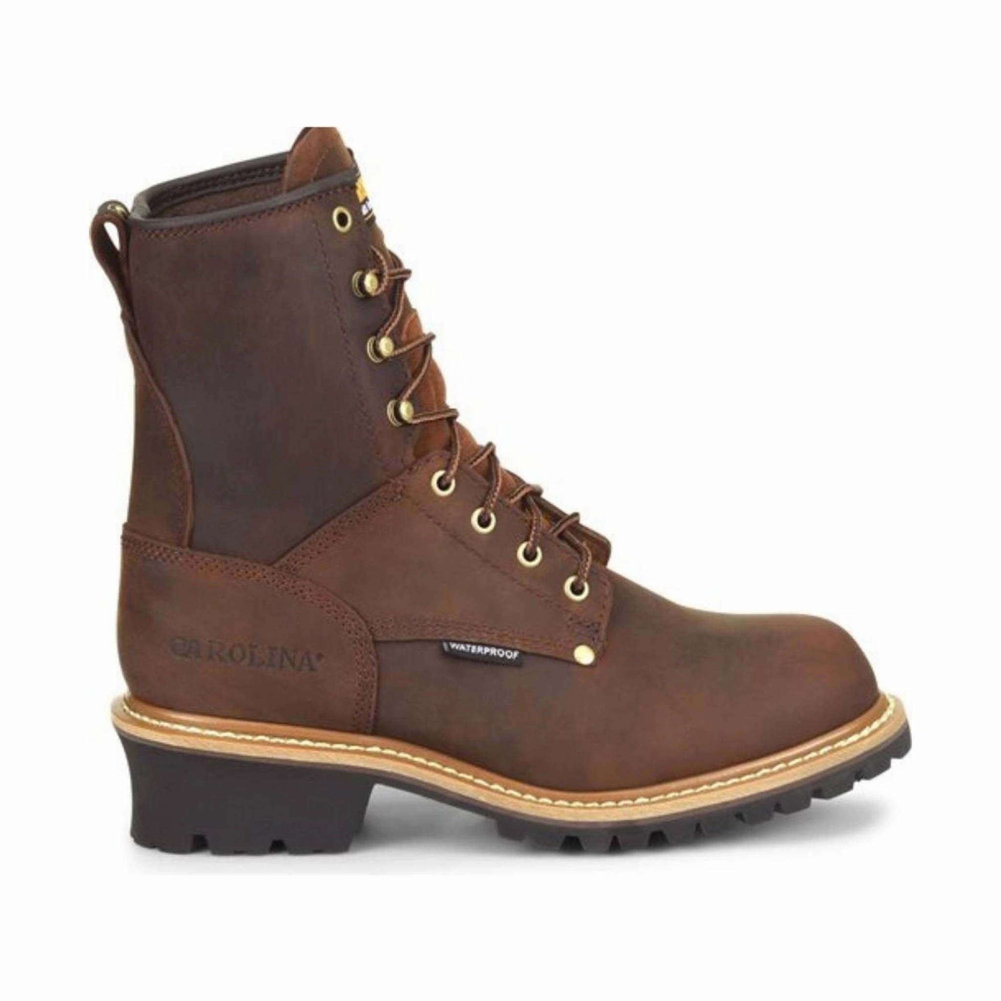 Carolina Men's 8 Inch Elm Steel Toe Logger - Brown Multi Use Mud Resistant Winter Walker