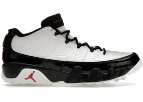 Adjustable Laces Jordan 9 Retro Low Golf White Black True Red