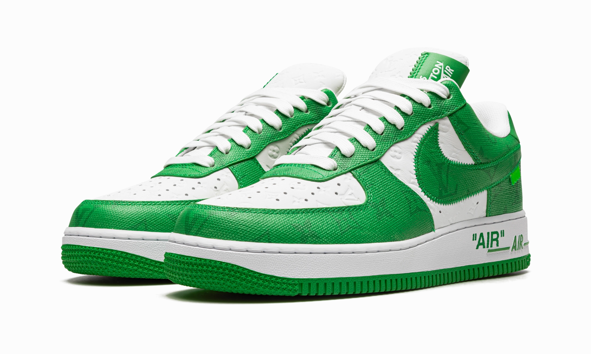 Louis Vuitton Air Force 1 Low "Virgil Abloh - White/Green" Youth Approved