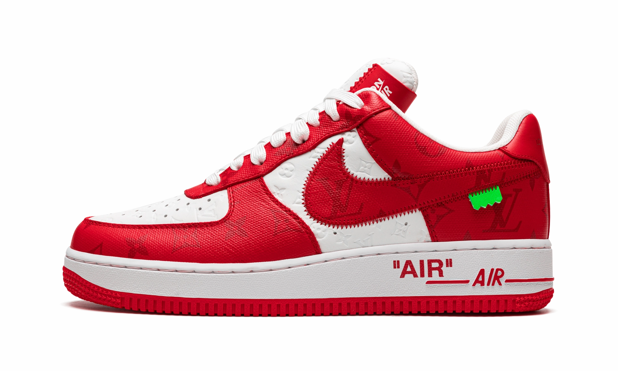 Louis Vuitton Air Force 1 Low "Virgil Abloh - White/Red" Parkour Hike