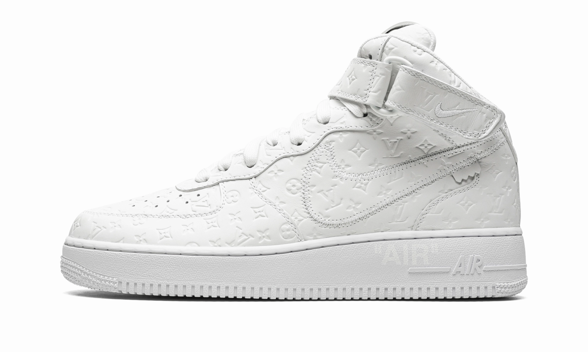 Tidy look Louis Vuitton Air Force 1 Mid "Virgil Abloh - White/White"