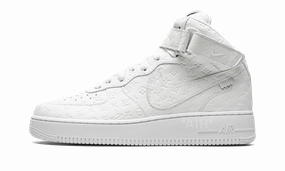 Hold Hike Open Space Louis Vuitton Air Force 1 Mid "Virgil Abloh - White/White"