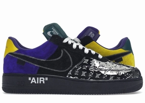 Louis Vuitton Nike Air Force 1 Low By Virgil Abloh Black Metallic Silver Work Wear