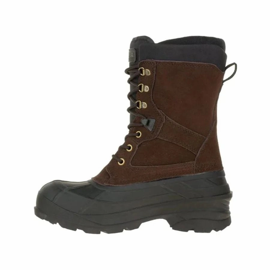 Kamik Men's Nation Plus Winter Boots - Dark Brown Low Profile Rainy Day Commuter Reinforced Form Work Commute