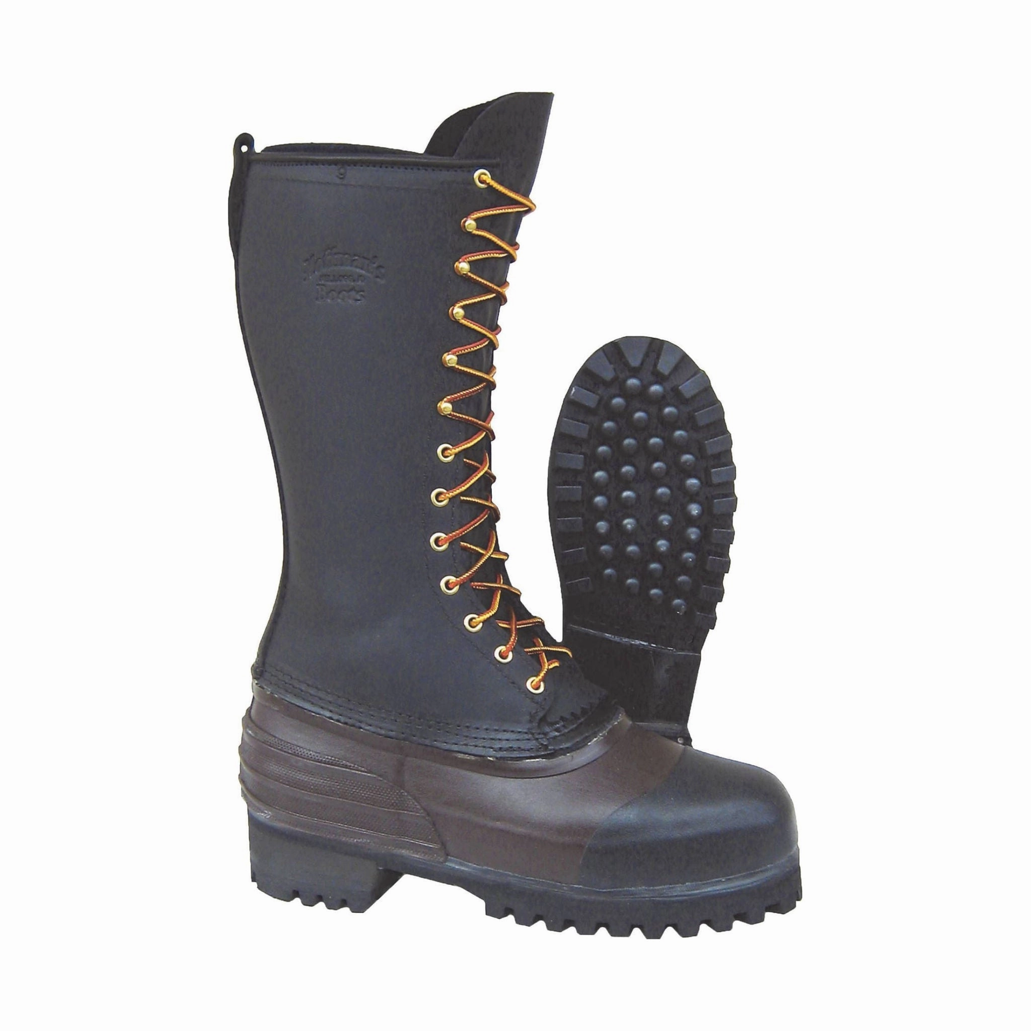 Breathable Mesh Panels Feather Light Snow Trekker Hoffman Men's 14 In Felt Steel Toe Pac Logger Boots - Black