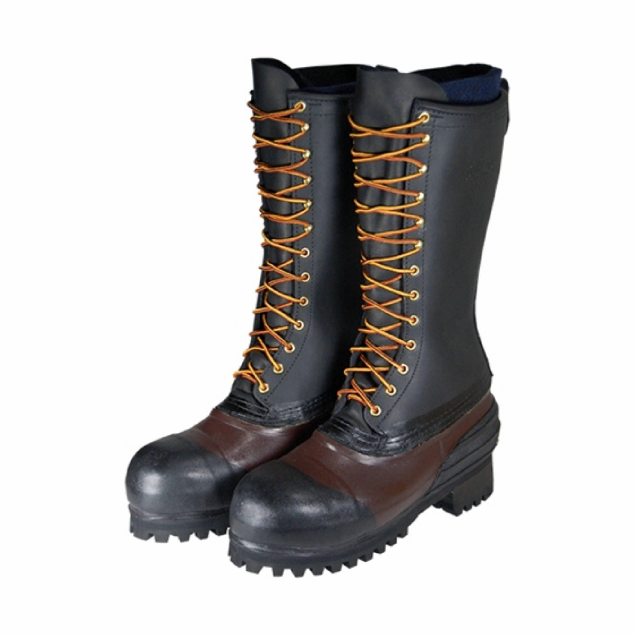 Durable Leather Hoffman Men's 14 In Felt Steel Toe Pac Logger Boots - Black