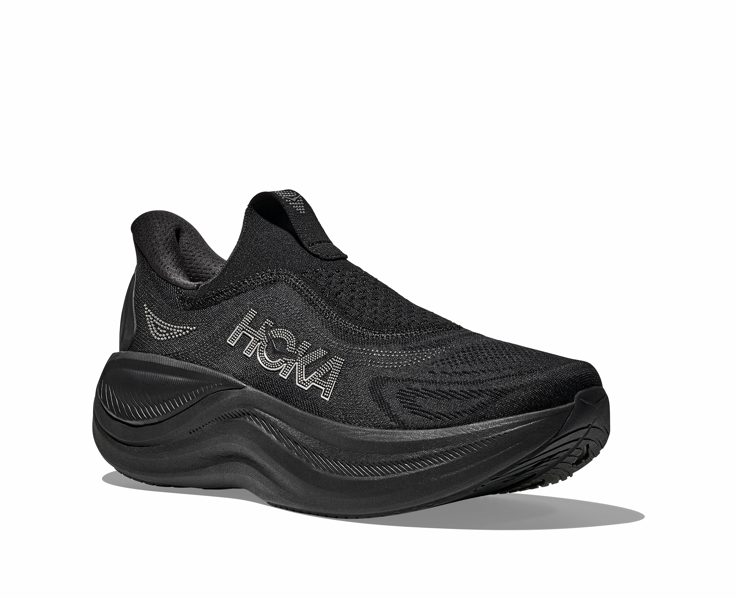 Men's Skyward Laceless - Black / Black Contoured Footbed Support Slip Ride