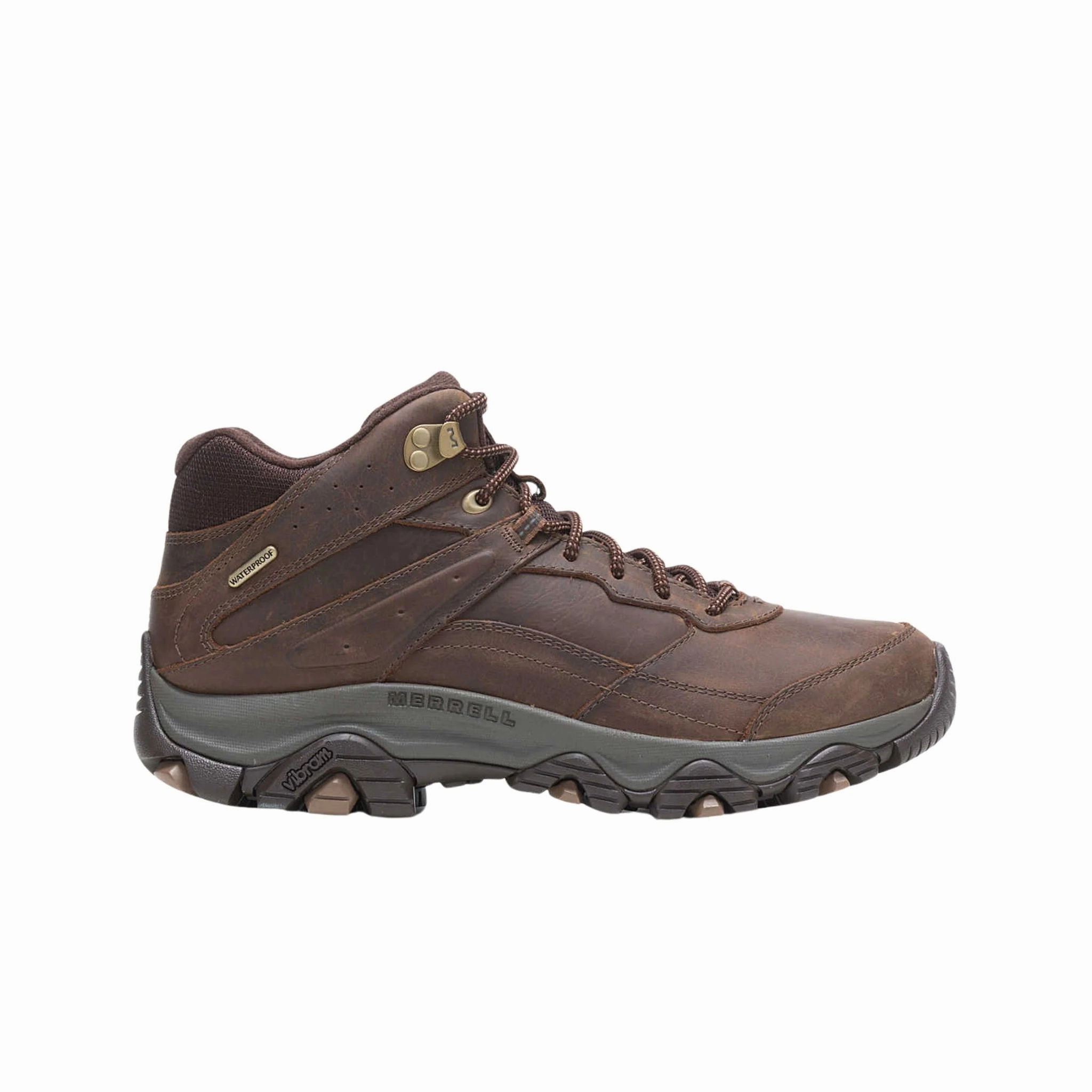 Merrell Men's Moab Adventure 3 Mid Waterproof Boots - Earth Padded Collar Support