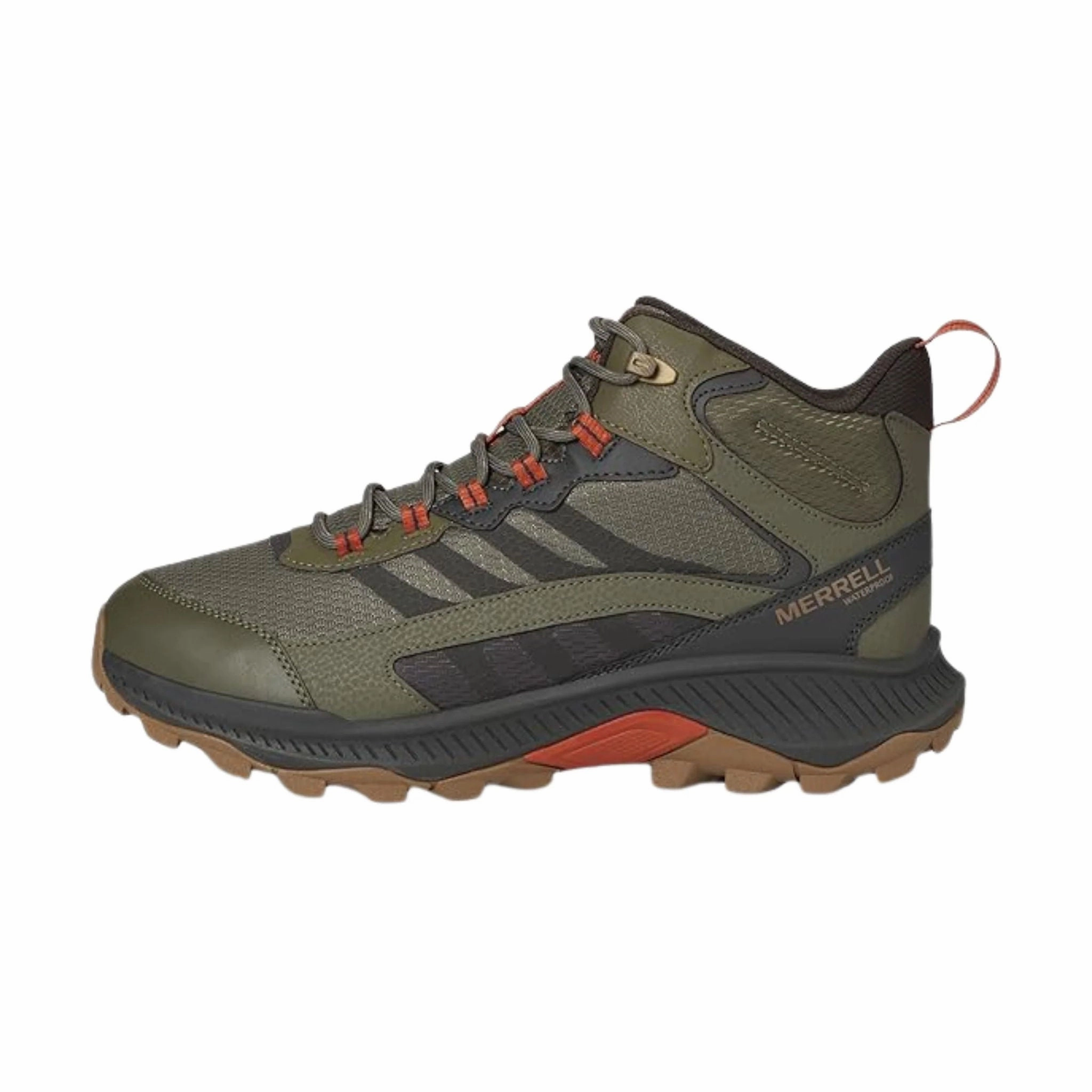 City Trek Merrell Men's Speed Strike 2 Mid Waterproof Hiking Boots - Olive