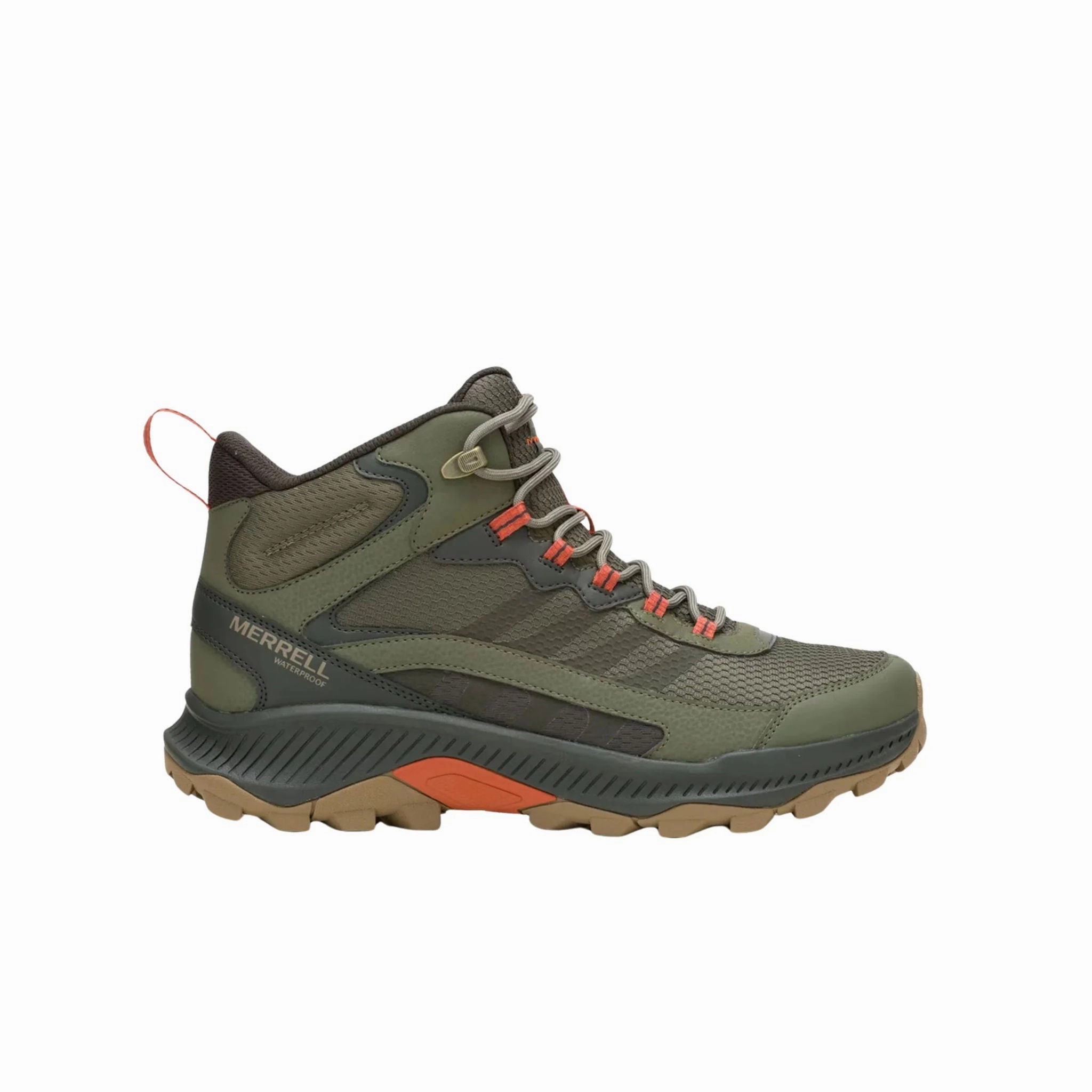 Merrell Men's Speed Strike 2 Mid Waterproof Hiking Boots - Olive Comfort Wrap London Edge