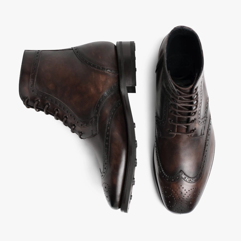 Smooth Finish Workplace Use Wingtip | Dark Oak