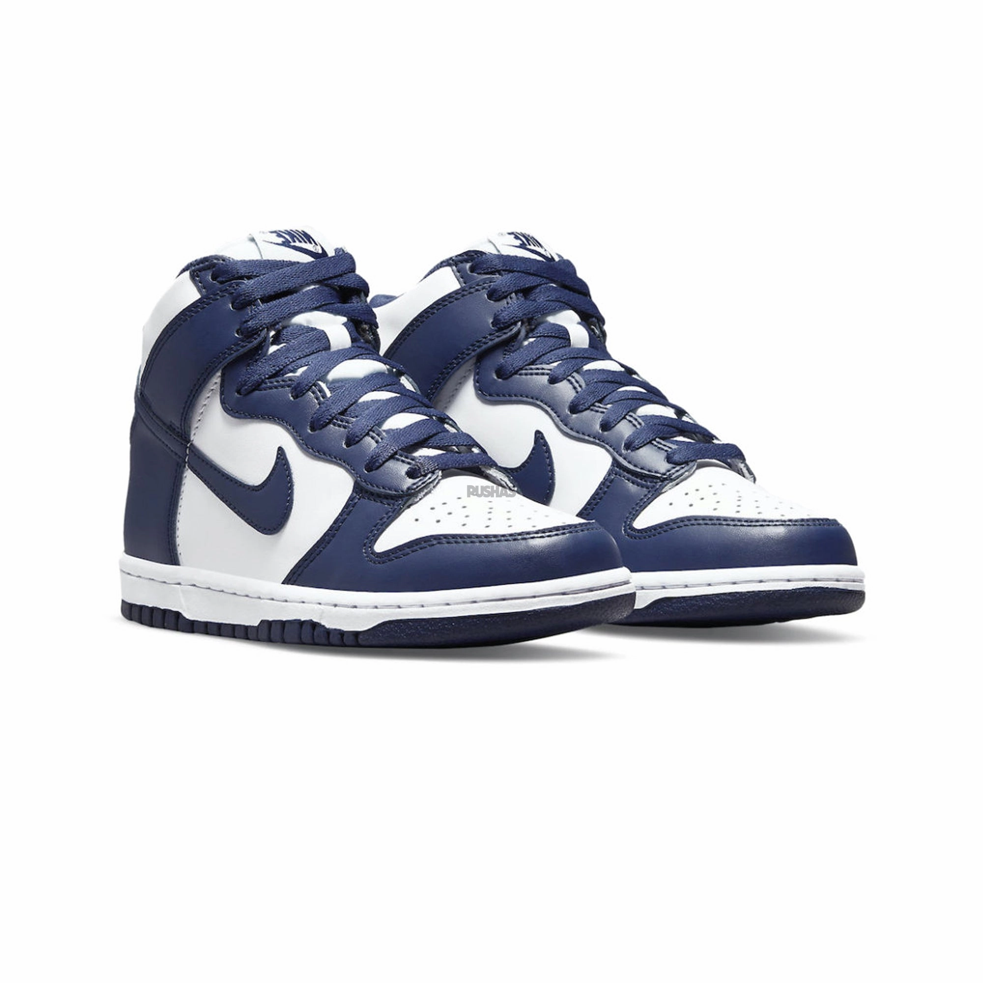 Nike Dunk High 'Championship Navy' GS (2021) Decorative stitching Flexible Comfort