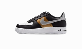 Air Force 1 Low GS "Black Metallic Silver" night stroll Roomy Feel