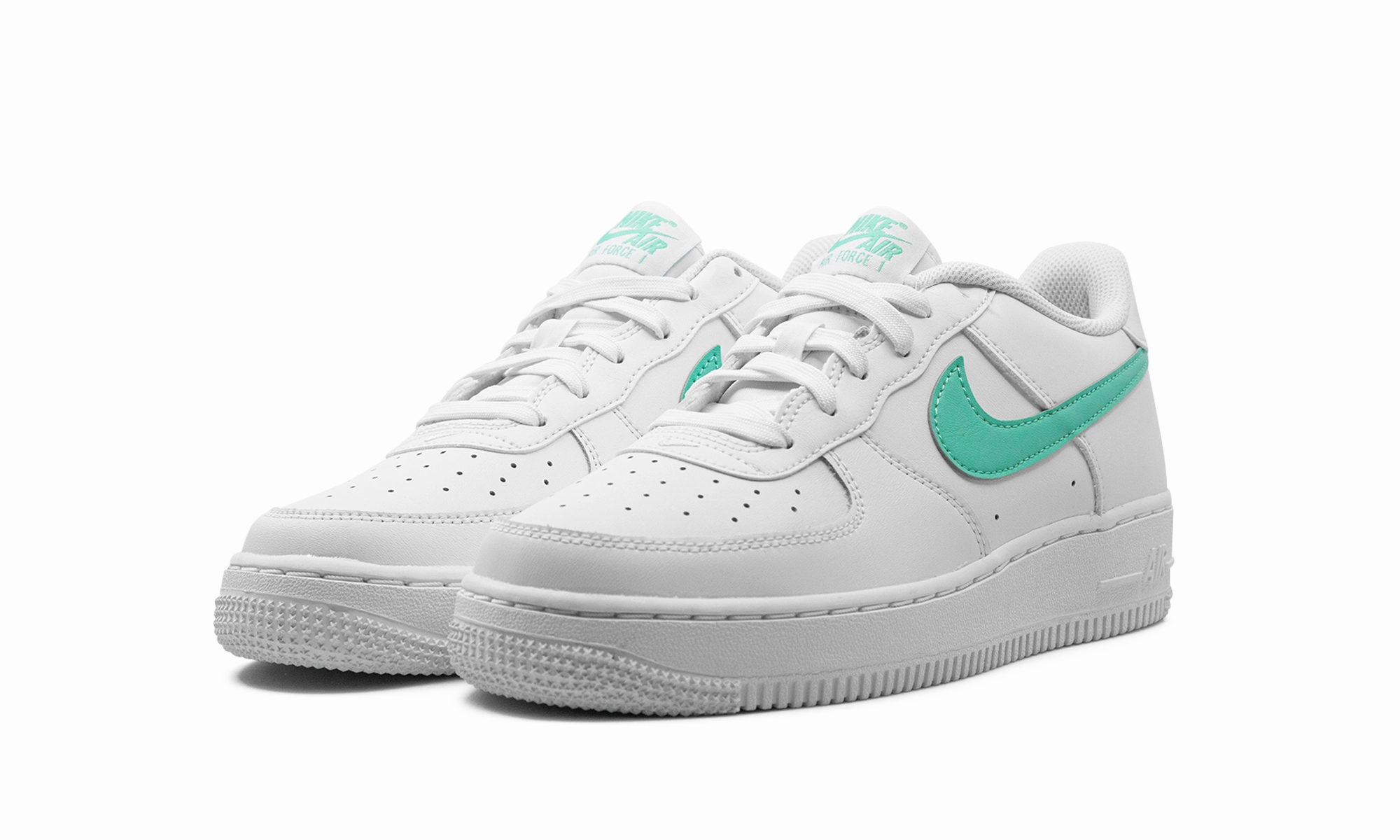 Air Force 1 Low GS "Summit White Emerald Rise" Date Outfit Soft Sole Shoes