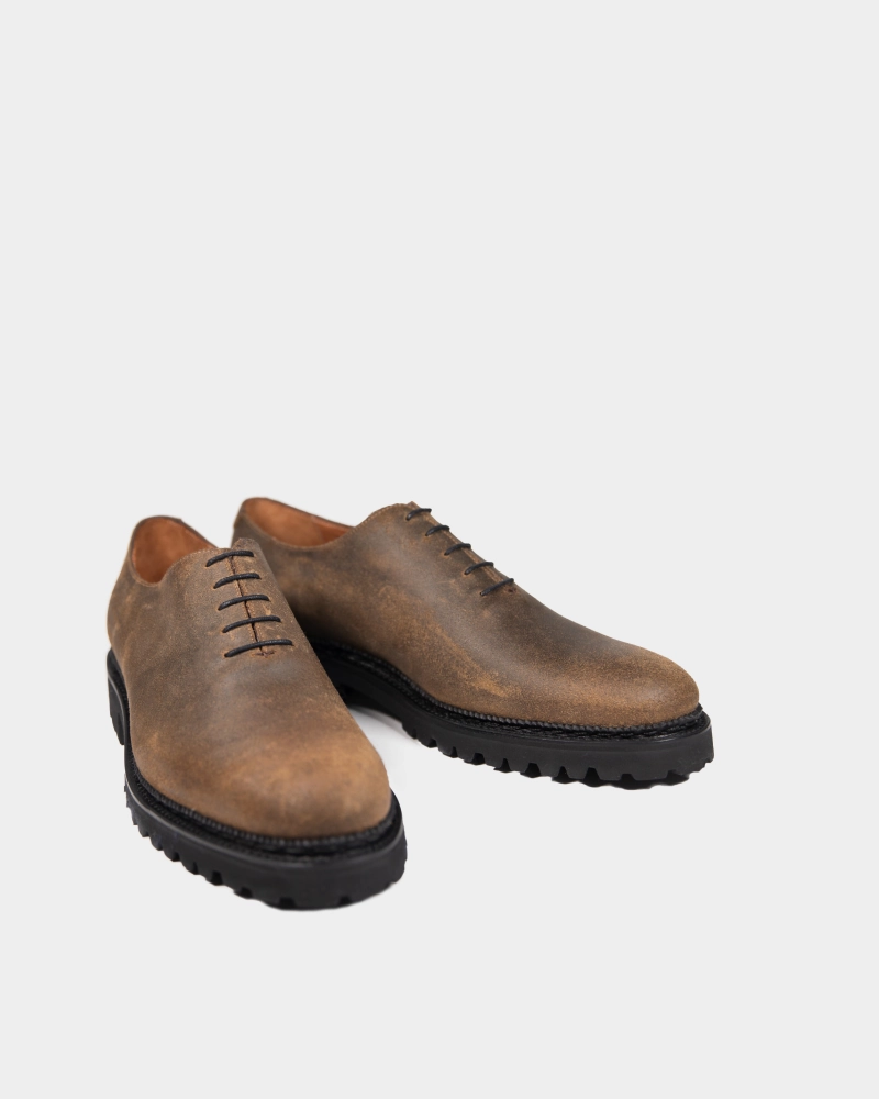 Mole Waxed Suede Wholecut Oxford Shoe All weather PU Sole