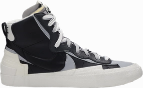 Sacai x Blazer Mid 'Black Grey' - BV0072 002 Reflective Safety Details