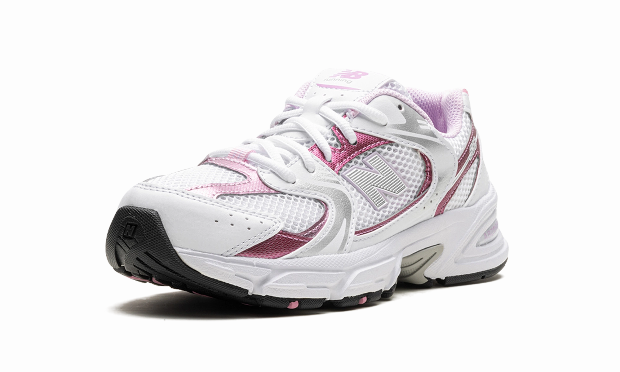 530 GS "White Pink Sugar" Runners with Flat Feet Cushioning Density Zones