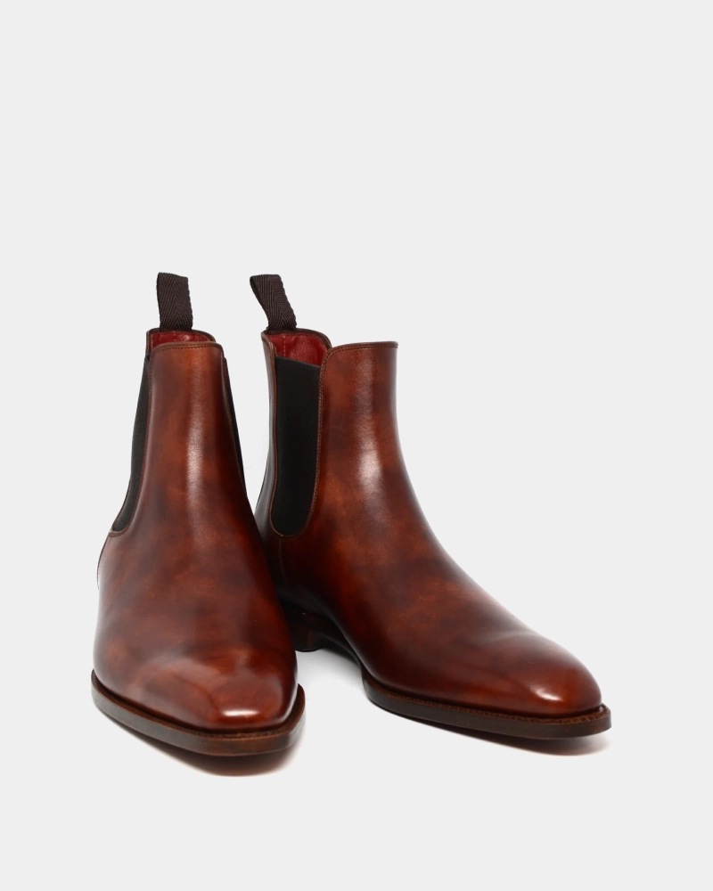 Museum Cognac Leather Chelsea Boot Pillow Base