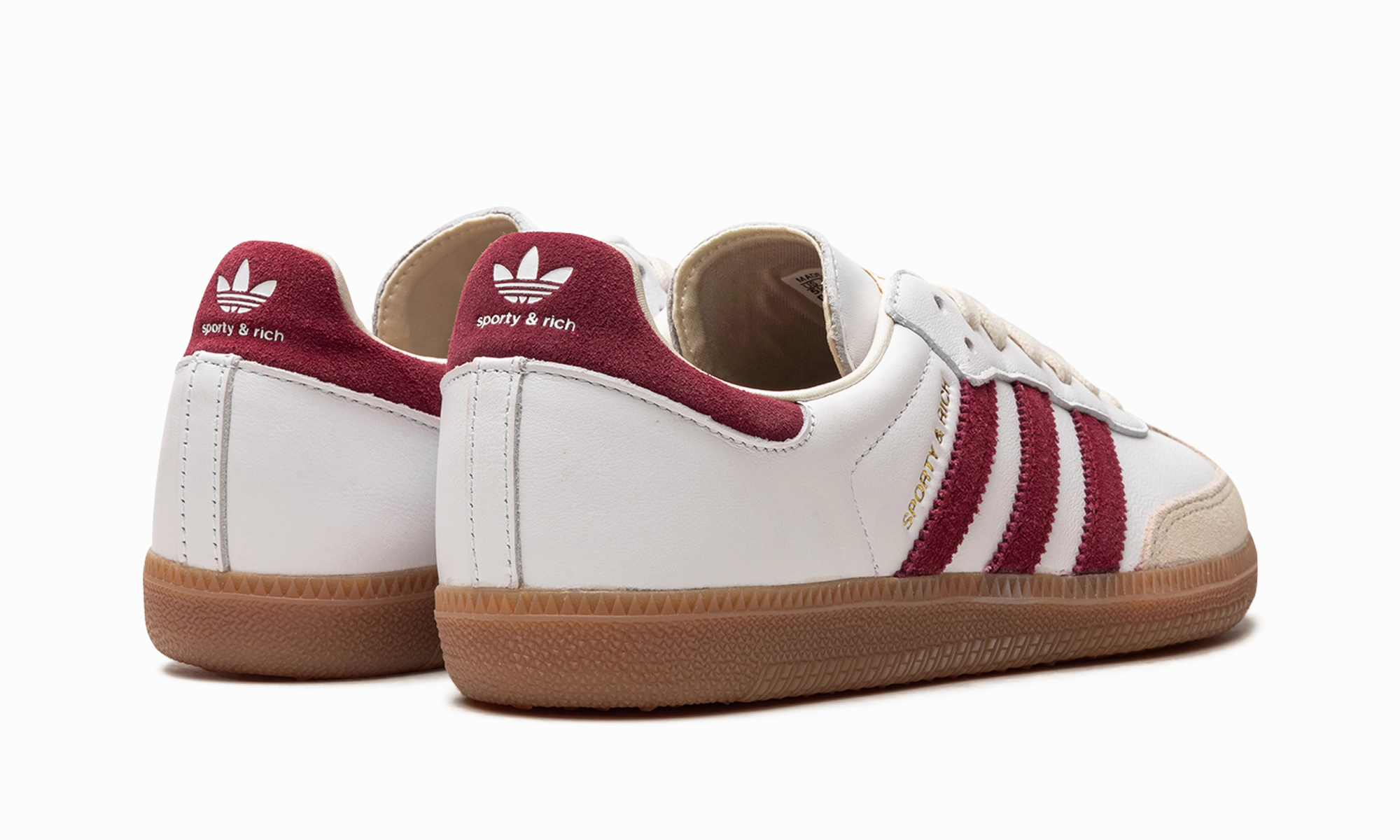 Samba OG "Sporty & Rich - White Core Burgundy" Mesh Fabric Shock   Absorbing