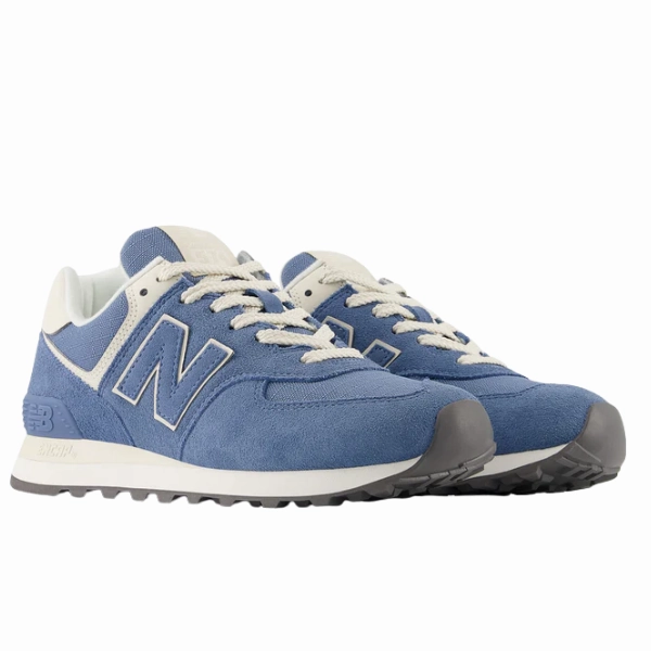 New Balance Women's 574 Blue running in a ultramarathon shoes