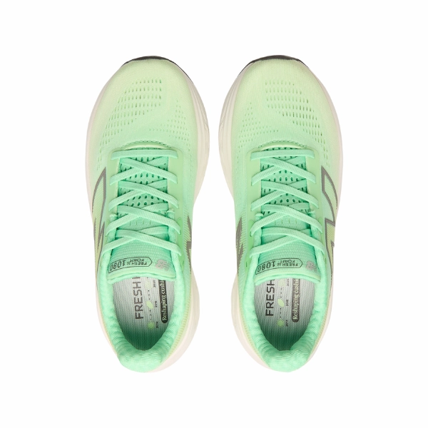 New Balance Women's Fresh Foam X 1080v14 Wide White/Green Dynamic Support System