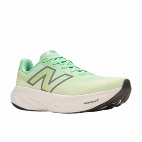 New Balance Women's Fresh Foam X 1080v14 Wide White/Green Zero Drop Sole