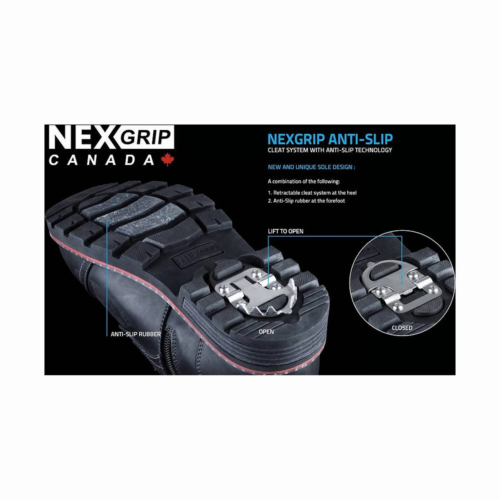 Mid Top Nexgrip Men's Ice Pathfinder Boot - Dark Brown/Black