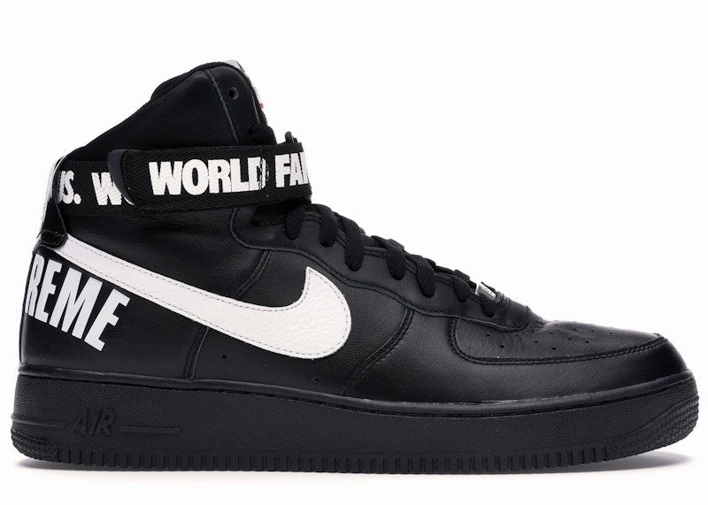 Nike Air Force 1 High Supreme World Famous Black Soft Grip Ready Fit