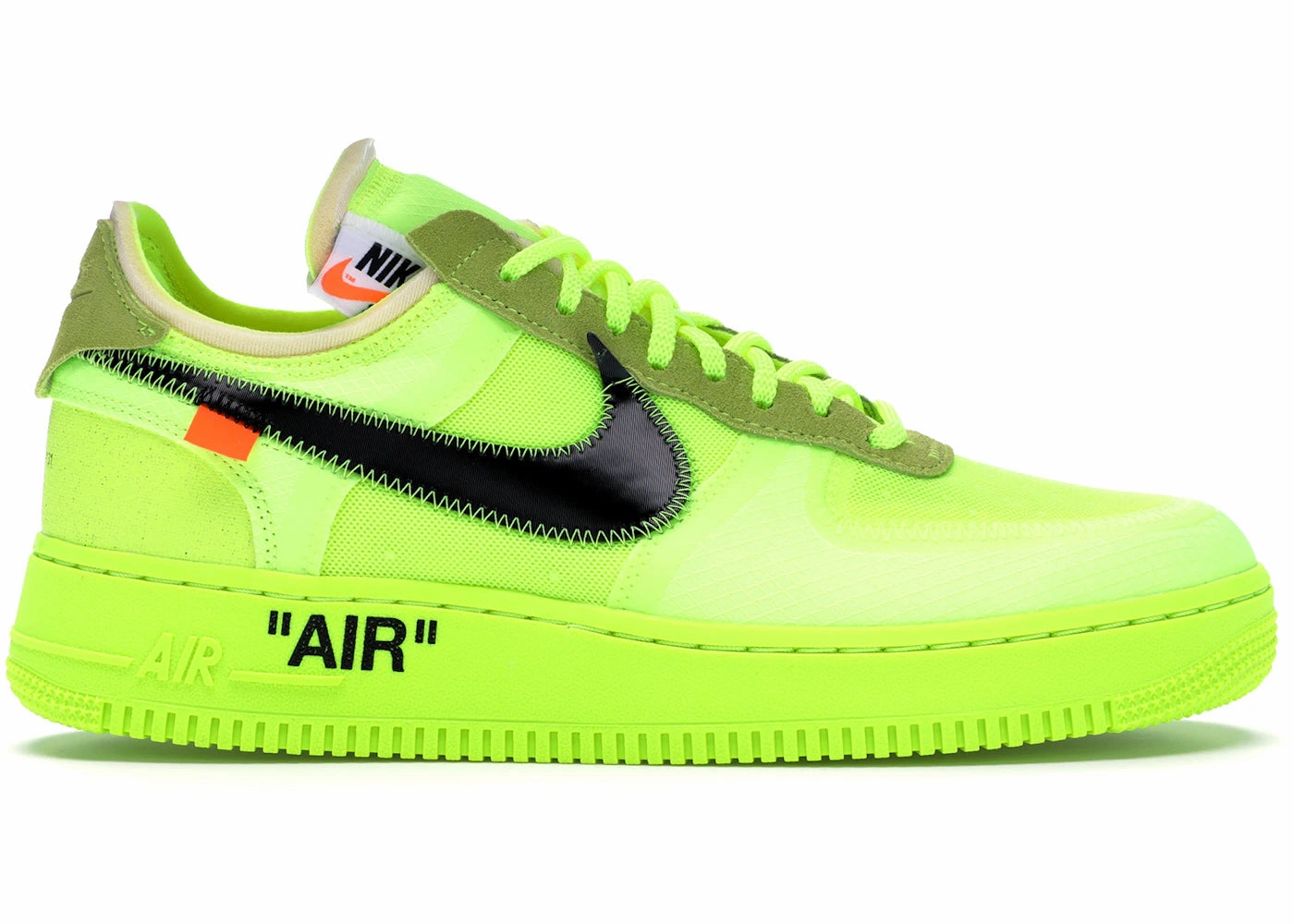 Nike Air Force 1 Low Off-White Volt Stacked Heel
