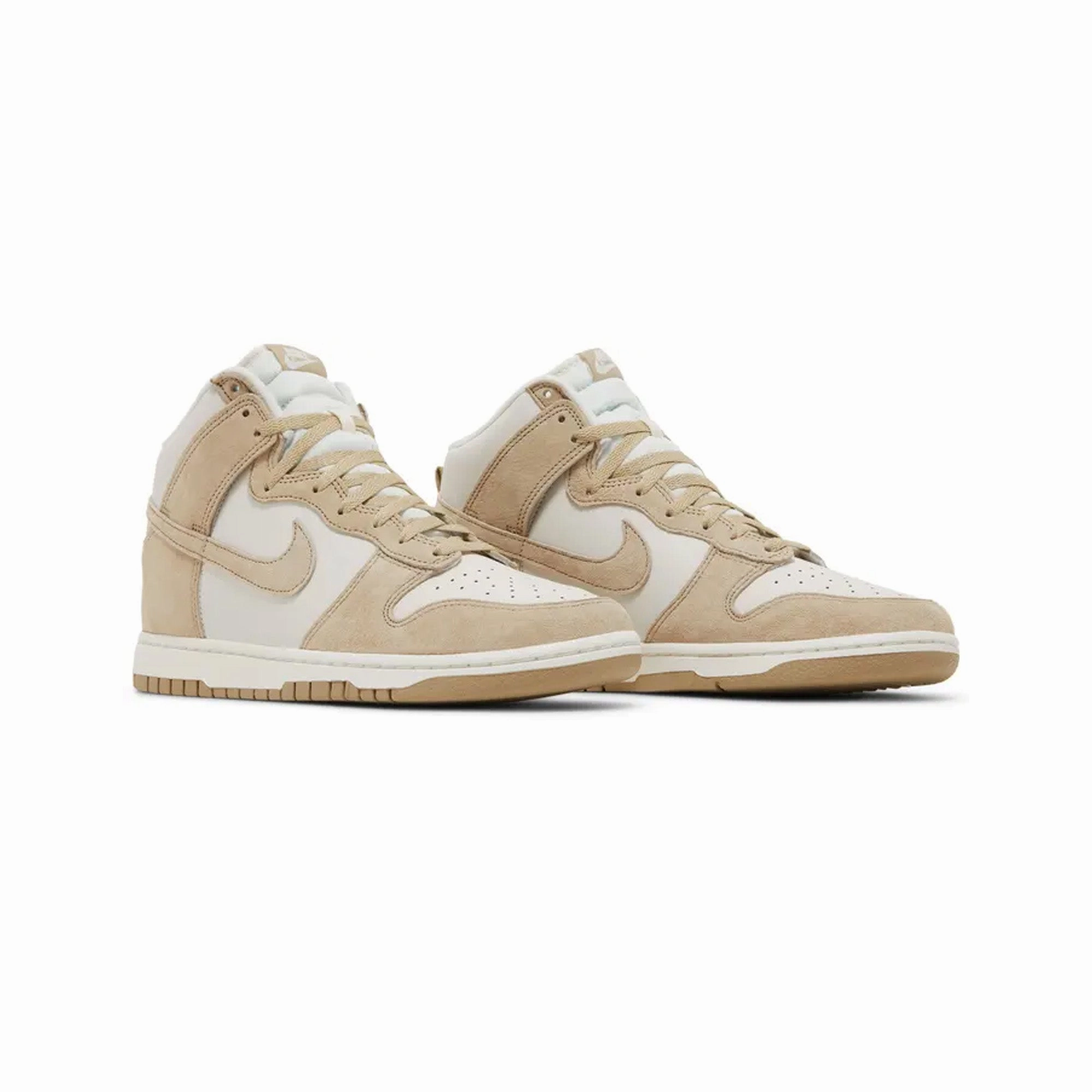 Shock Diffusing Midsole Nike Dunk High Retro PRM 'Tan Suede White' (2022)