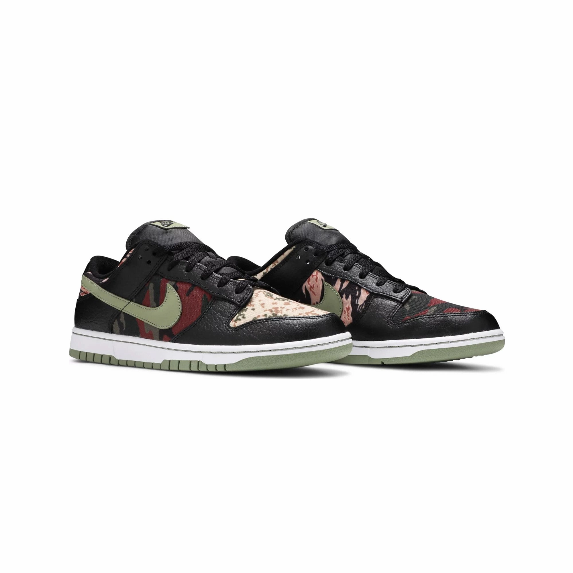 Nike Dunk Low 'Black Crazy Camo' (2021) Flat TPR Sole