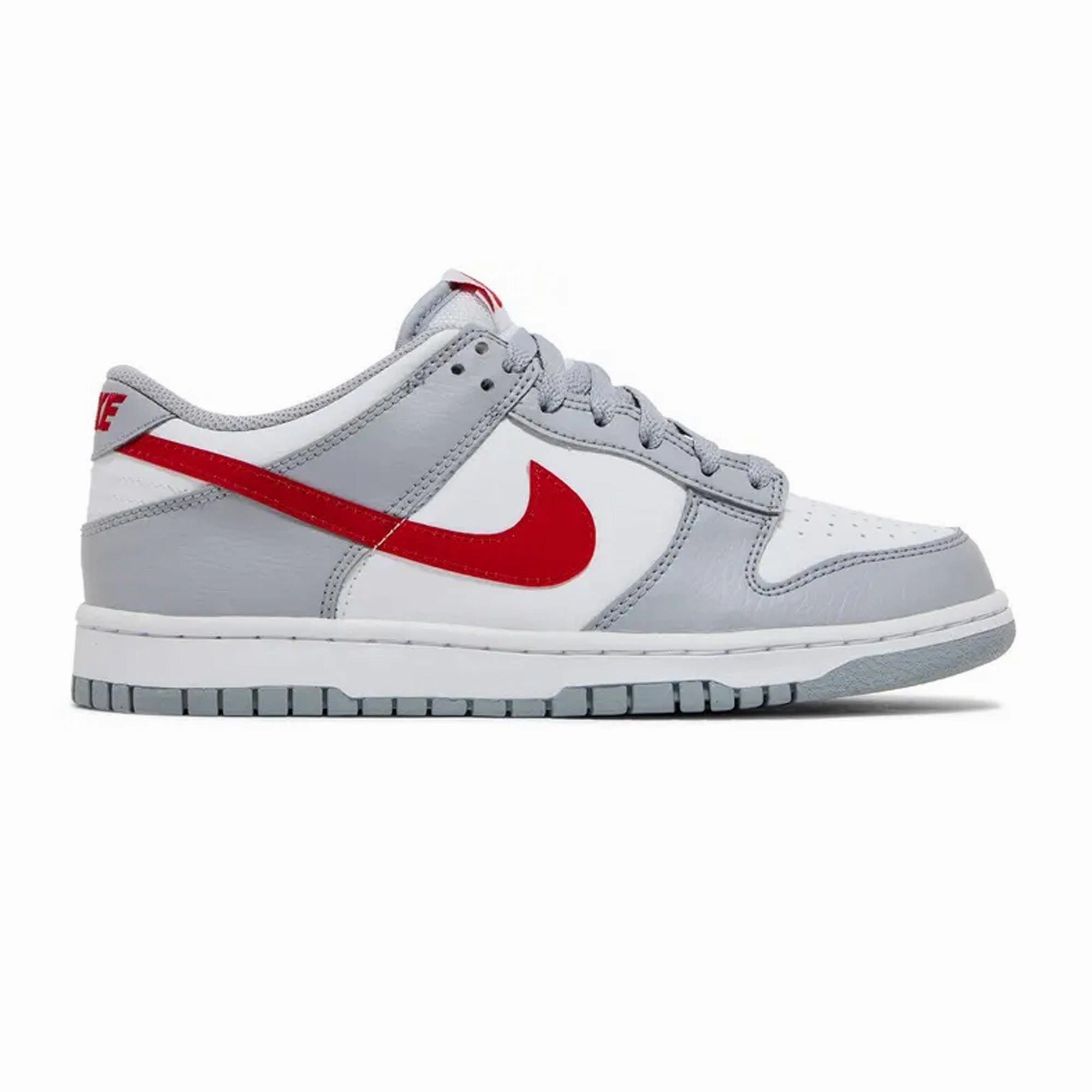 Minimal Touch Nike Dunk Low 'White Grey Red' GS (2022)