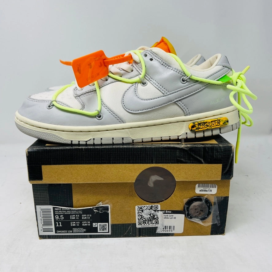 Airy Design Stand All Day Nike Dunk Low Off-White Lot 43