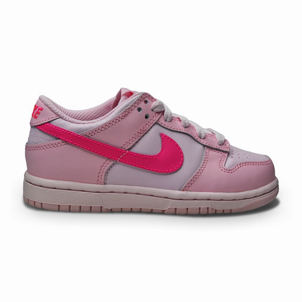 Nike Dunk Low (PS) Kids 'Triple Pink' Narrow heel Family Hike