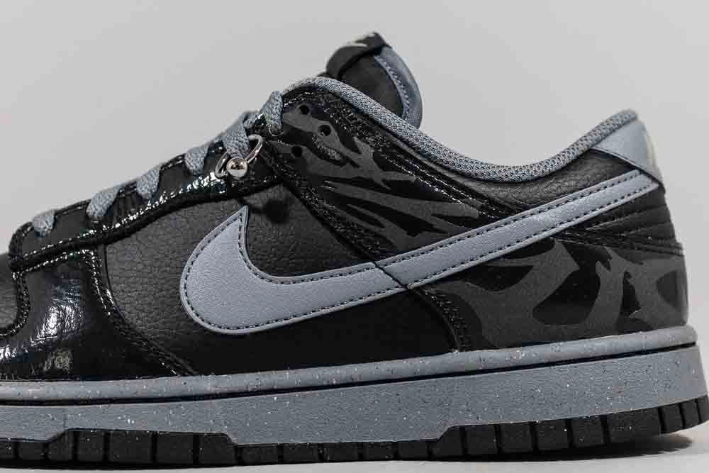 No Tie Fit Nike Dunk Low "Berlin" 'Black and Off Noir'